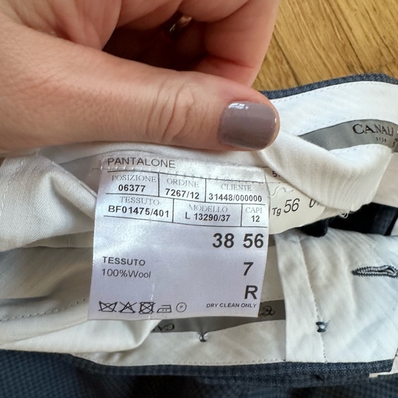 Canali Men's Suit 100% Wool Size IT 56 - Picture 15 of 16